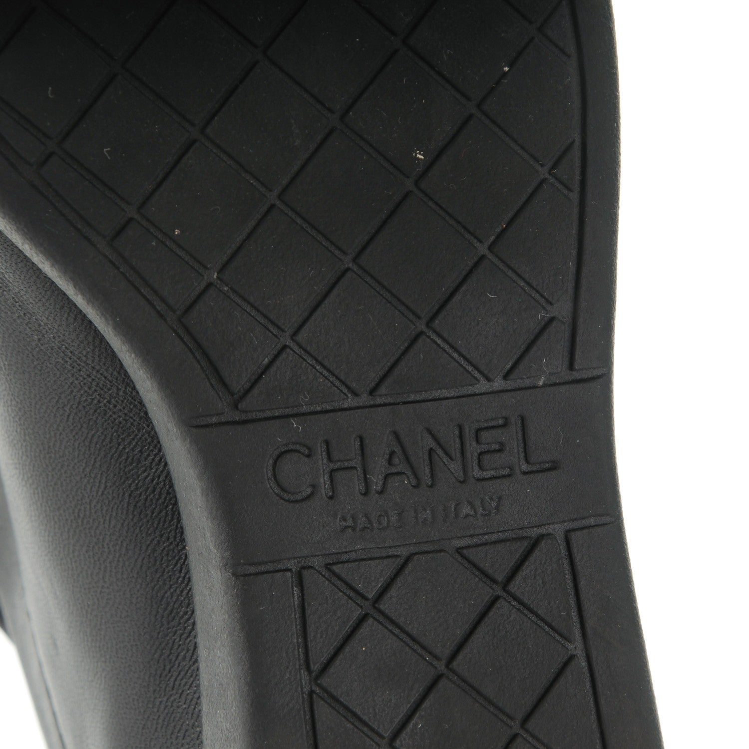 Chanel Lambskin Patent Cap Toe CC Sneakers 35.5 Black 6 of 7
