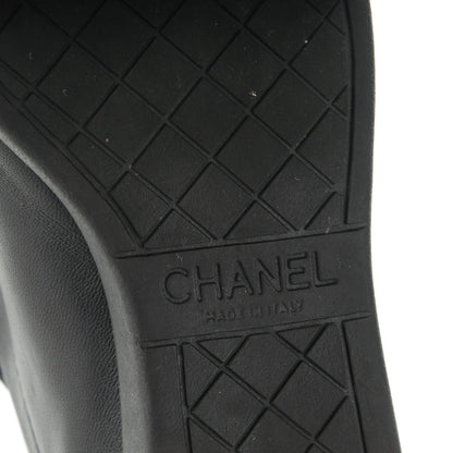 Chanel Lambskin Patent Cap Toe CC Sneakers 35.5 Black 6 of 7