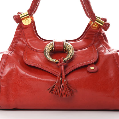 Jimmy Choo Shiny Calfskin Satchel Red 7 of 14