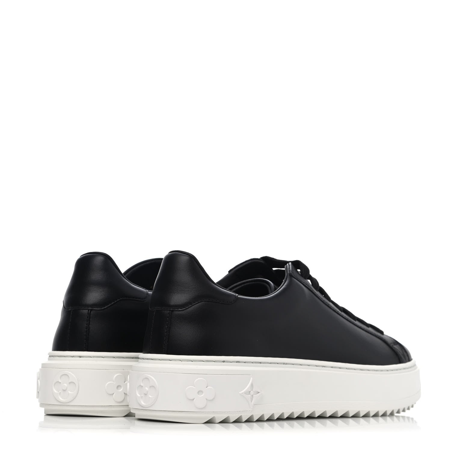 Louis Vuitton Calfskin Time Out Sneakers 37 Black 3 of 4