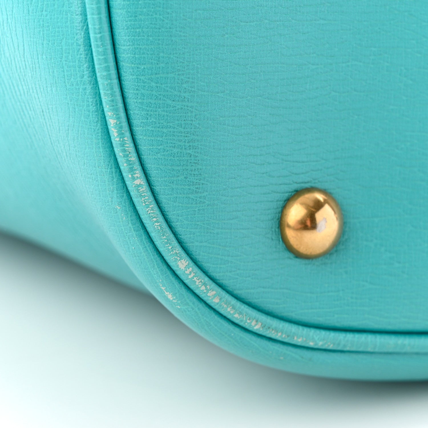 Gucci Textured Calfskin Medium Bright Bit Tote Blue 13 of 19