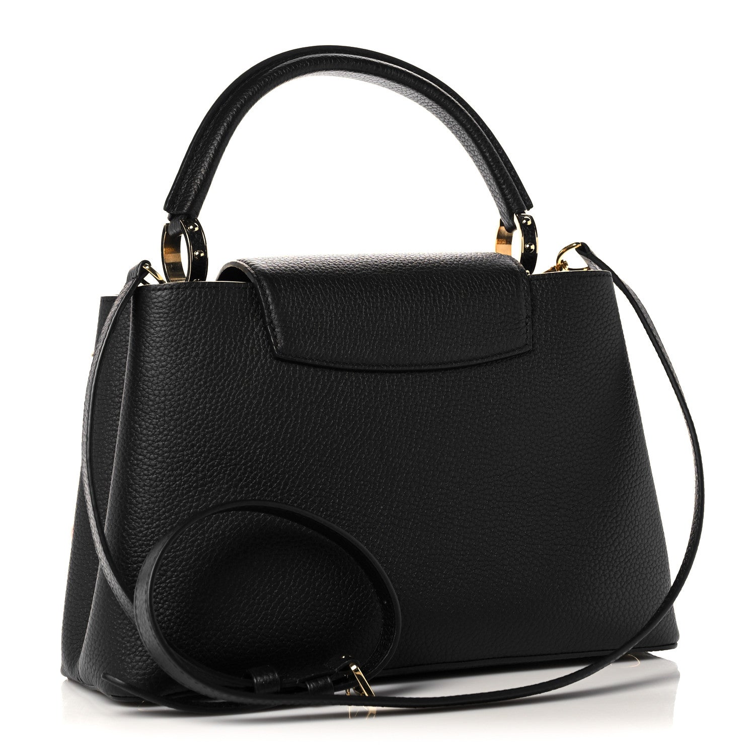 Louis Vuitton Taurillon Blooming Capucines PM Black 3 of 9