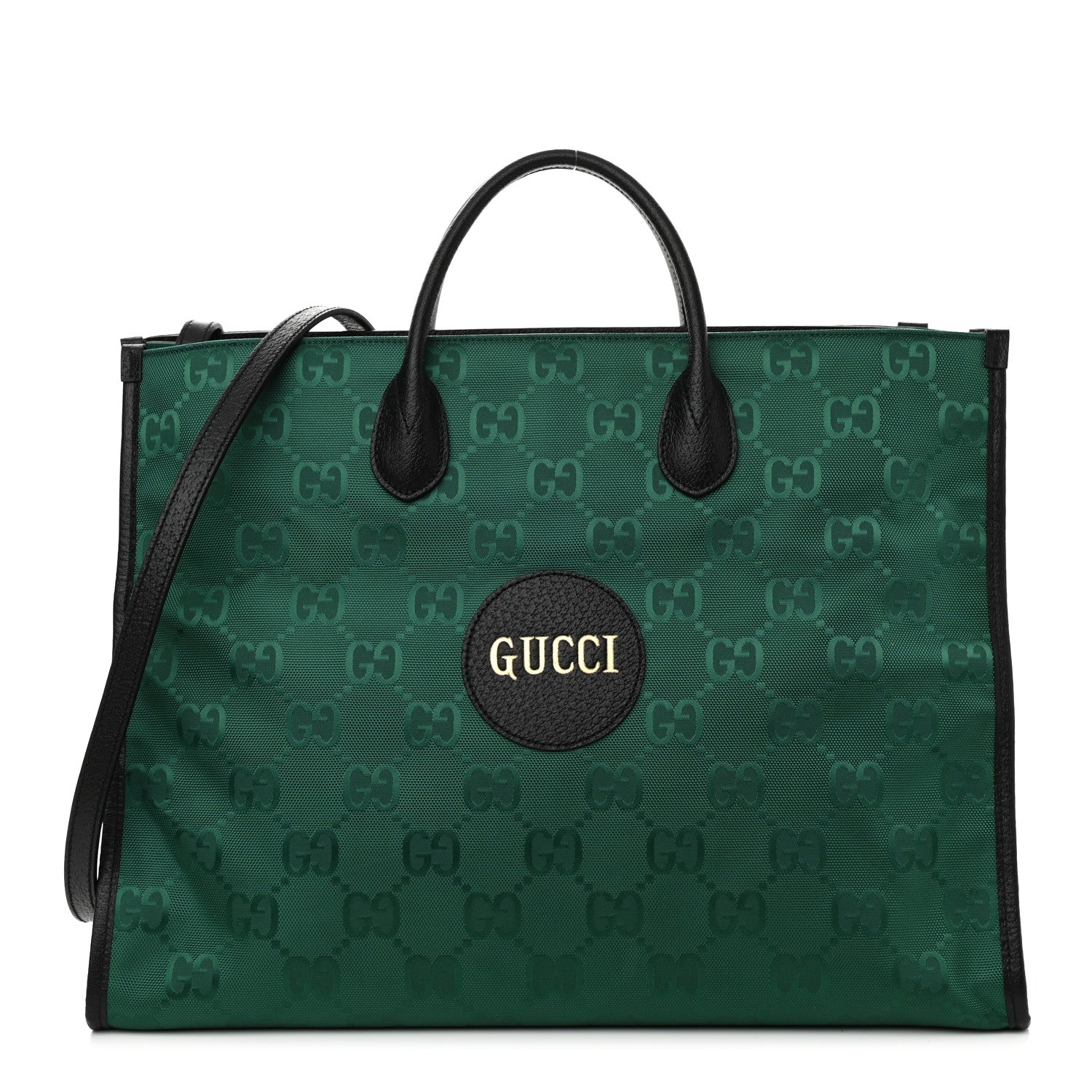 Gucci Econyl Nylon Monogram Large Off The Grid Tote Bag Scrabble Green Black 1 of 10