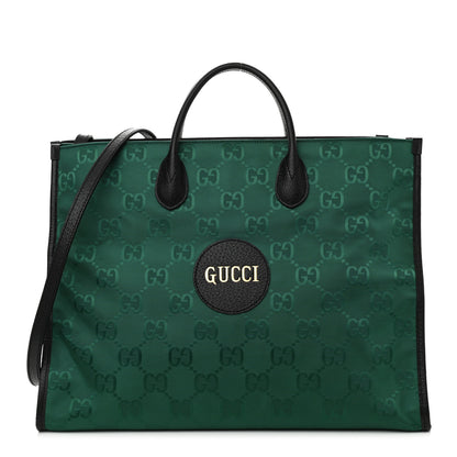 Gucci Econyl Nylon Monogram Large Off The Grid Tote Bag Scrabble Green Black 1 of 10