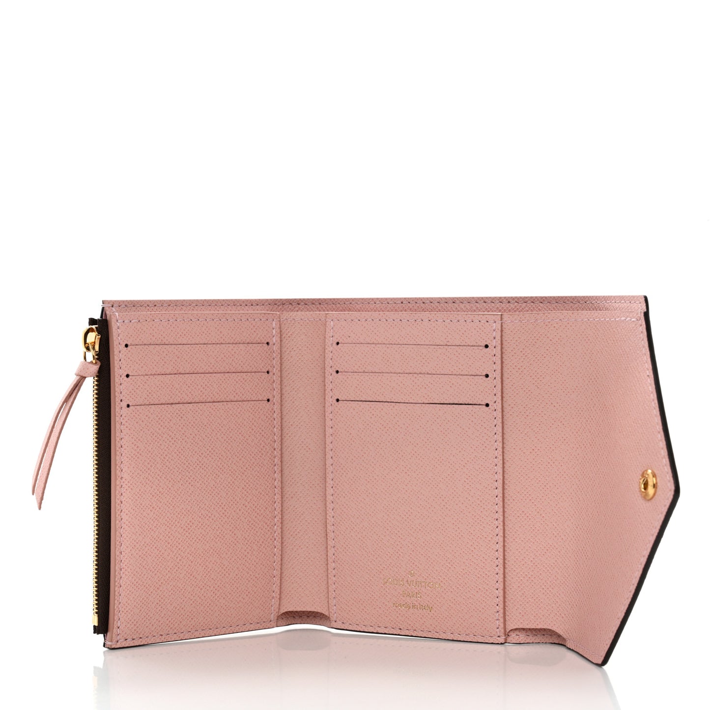 Damier Ebene Victorine Wallet Rose Ballerine