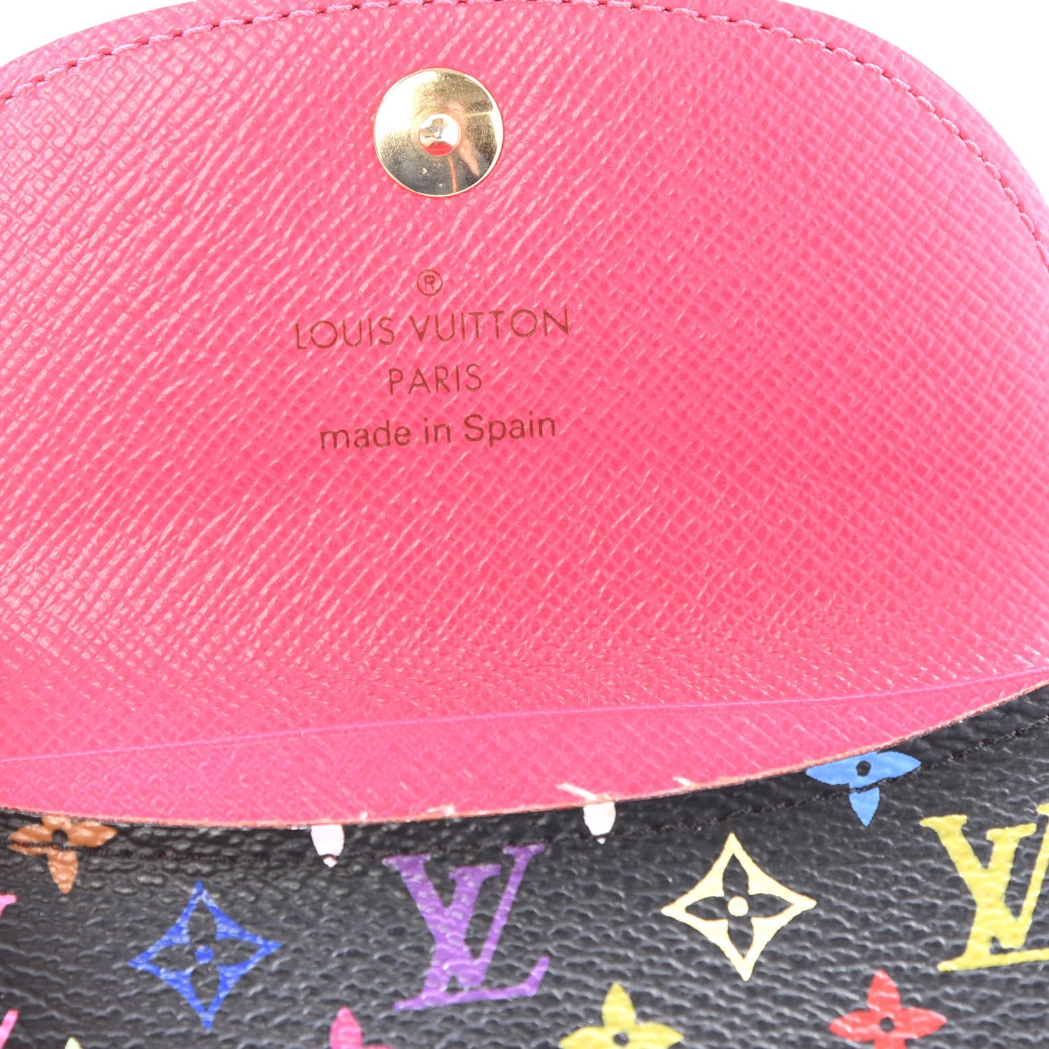 Louis Vuitton Monogram Multicolor Business Card Holder Black Grenade 7 of 8
