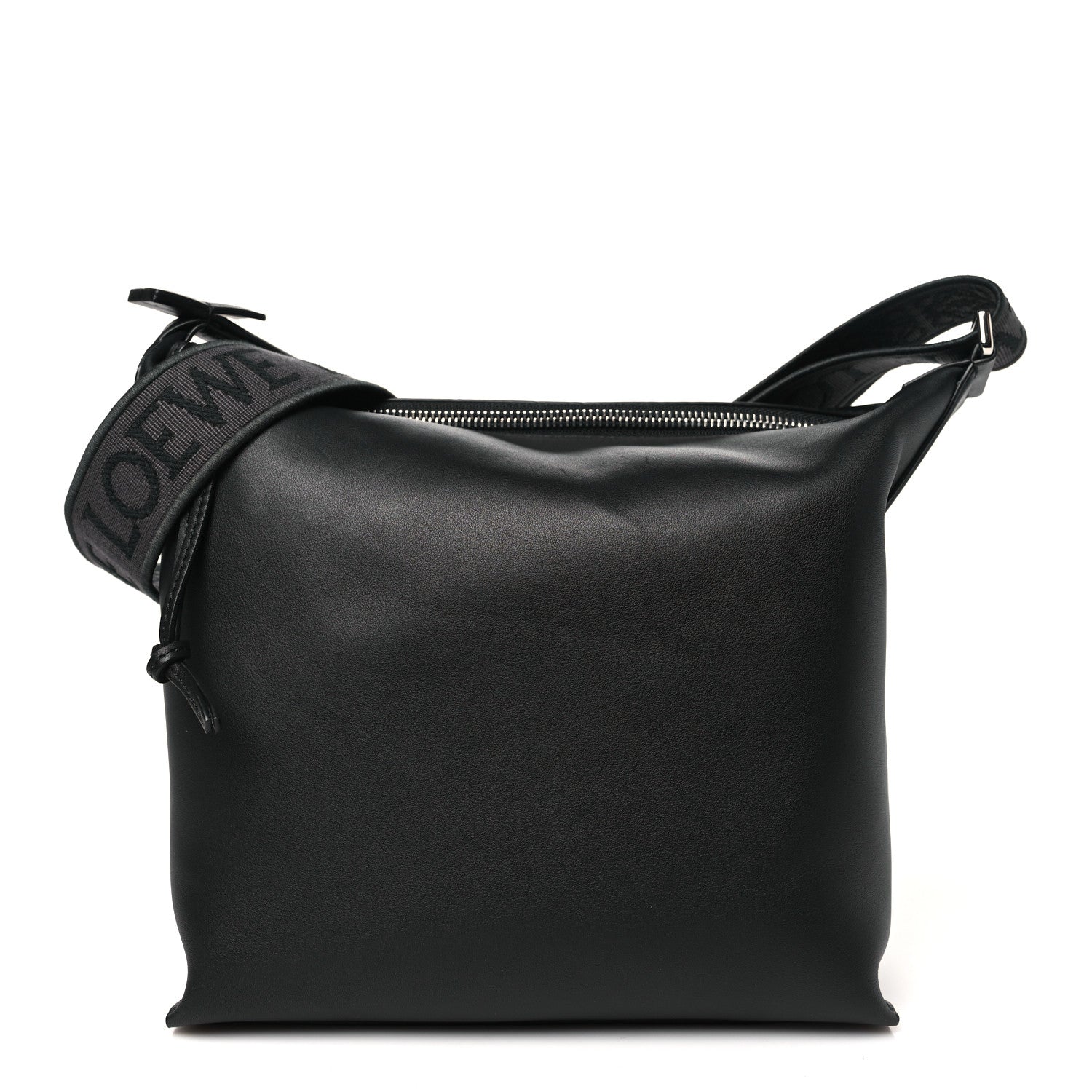 Loewe Supple Smooth Calfskin Jacquard Small Cubi Crossbody Bag Black 1 of 8