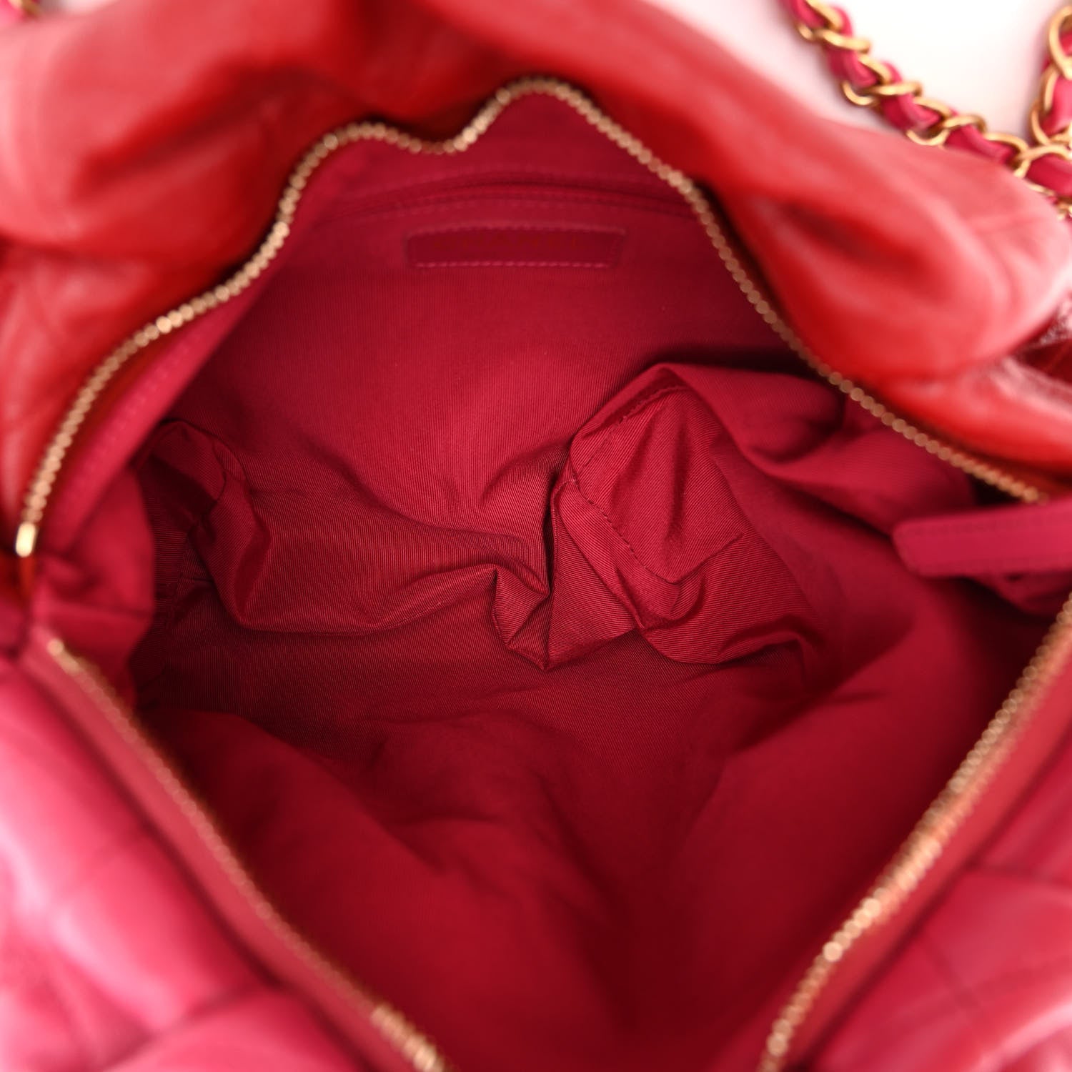 Chanel Calfskin Quilted Coco Shelter Bowling Bag Dark Pink Red 5 of 9