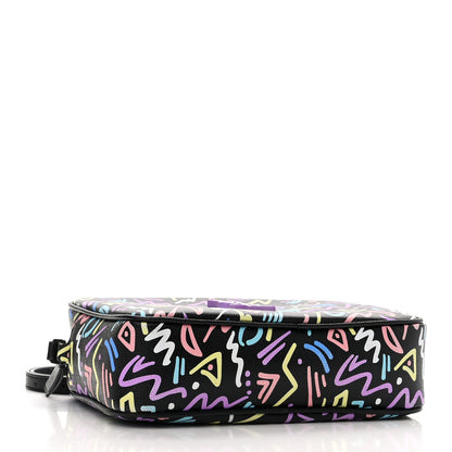Saint Laurent Grain De Poudre Medium Classic Monogram Multicolor Graphic Print Lou Camera Bag Black 4 of 12