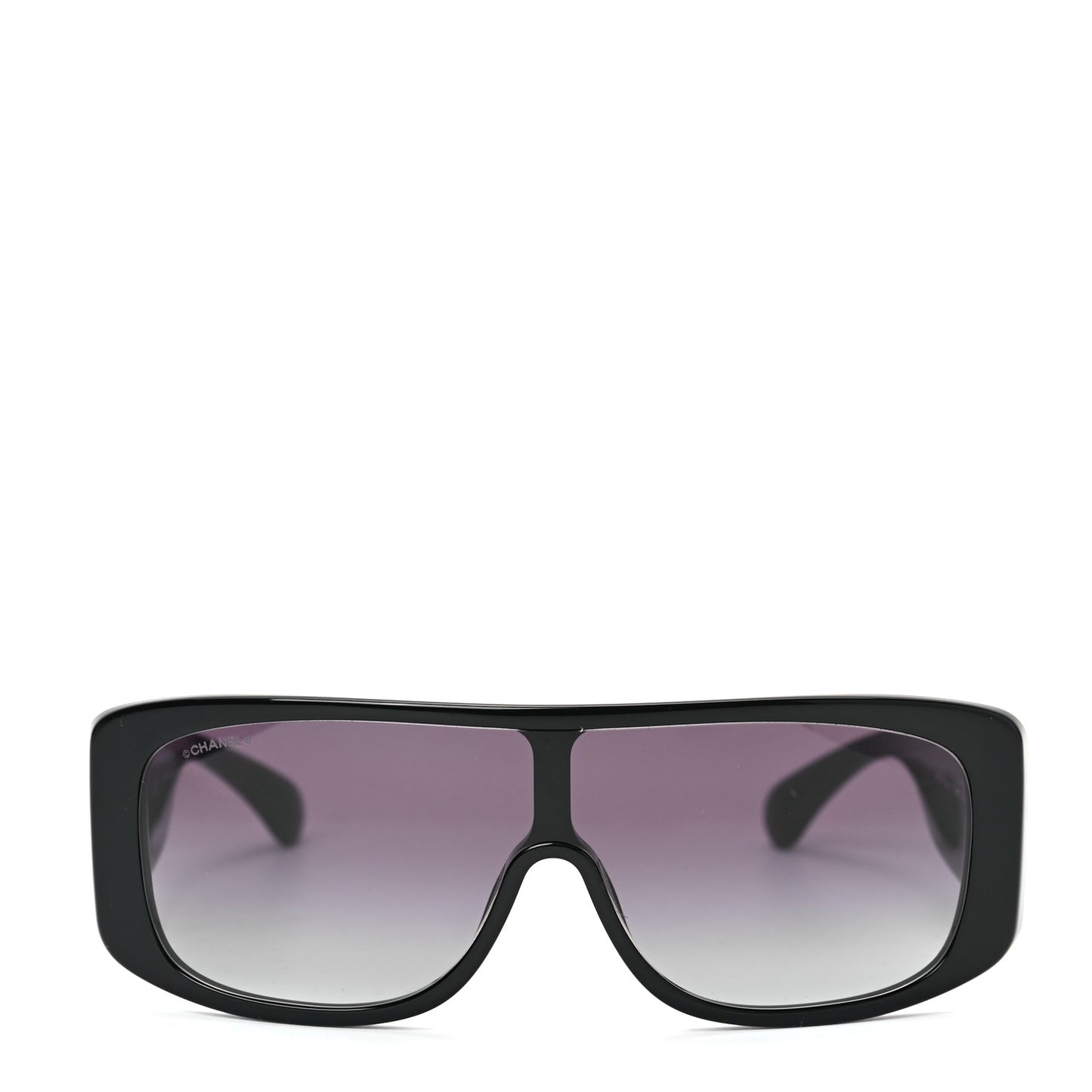 Acetate Shield Sunglasses 71466 Black