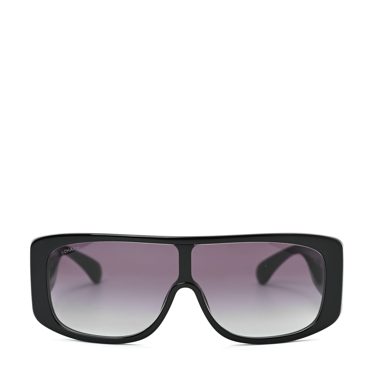 Chanel Acetate Shield Sunglasses 71466 Black 2 of 6