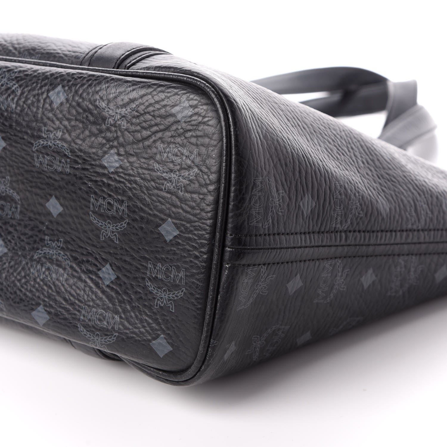 MCM Visetos Shopping Tote Black 10 of 10