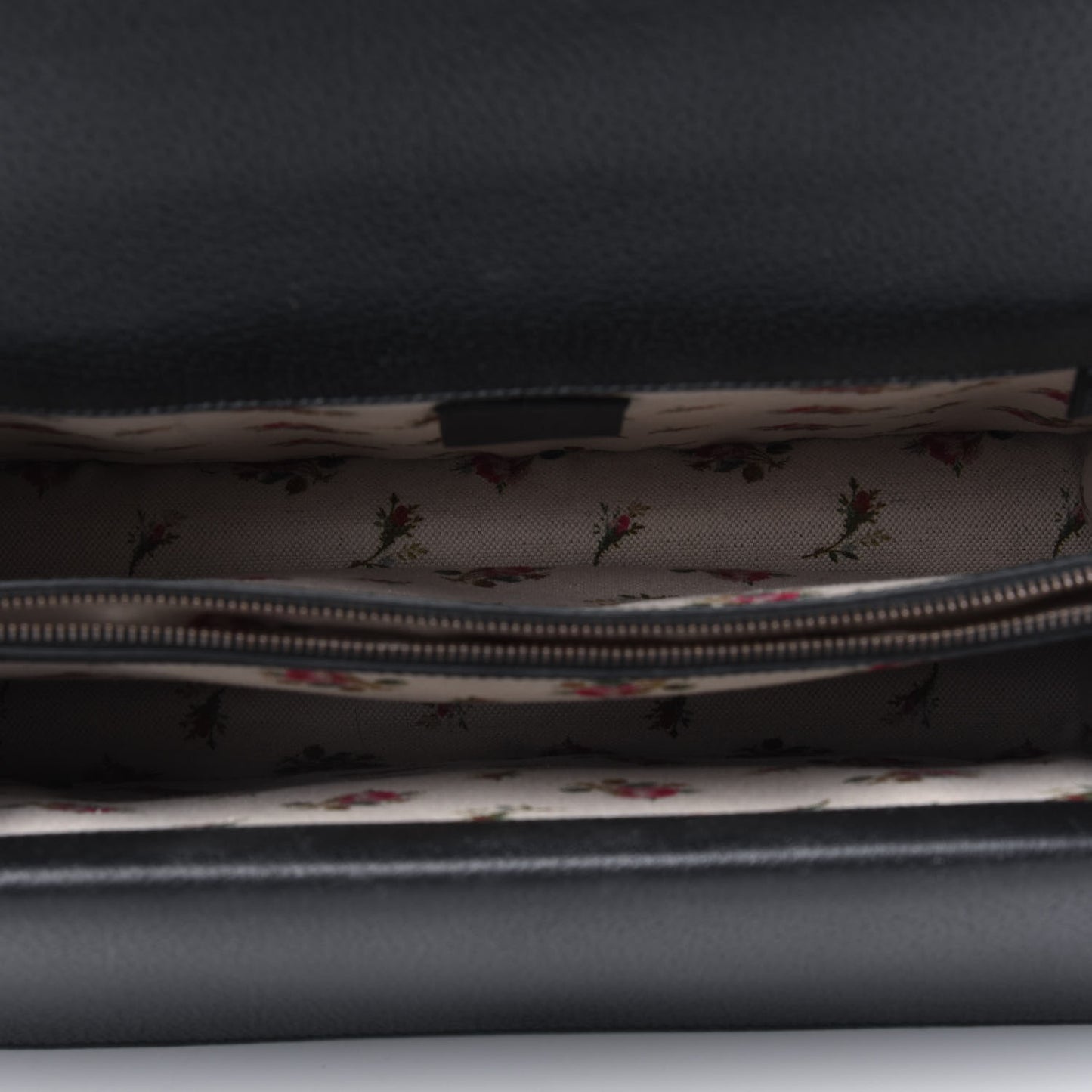 Calfskin Web Floral Embroidered Medium Dionysus Shoulder Bag Black