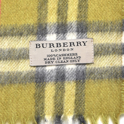 Burberry Cashmere House Check Fringe Scarf Green 4 of 5