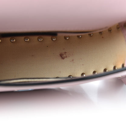 Valentino Garavani Calfskin Rockstud Halfmoon Saddle Bag Water Rose 13 of 13