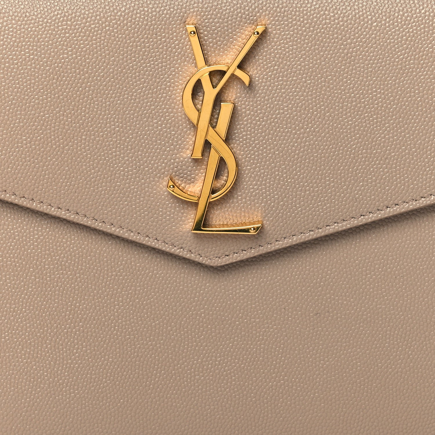 Saint Laurent Grain De Poudre Uptown Pouch Dark Beige 8 of 10