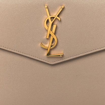 Saint Laurent Grain De Poudre Uptown Pouch Dark Beige 8 of 10