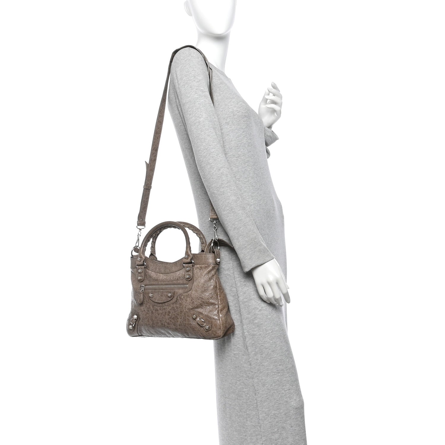 Balenciaga Agneau Giant 12 Silver Hardware Town Gris Poivre 2 of 17