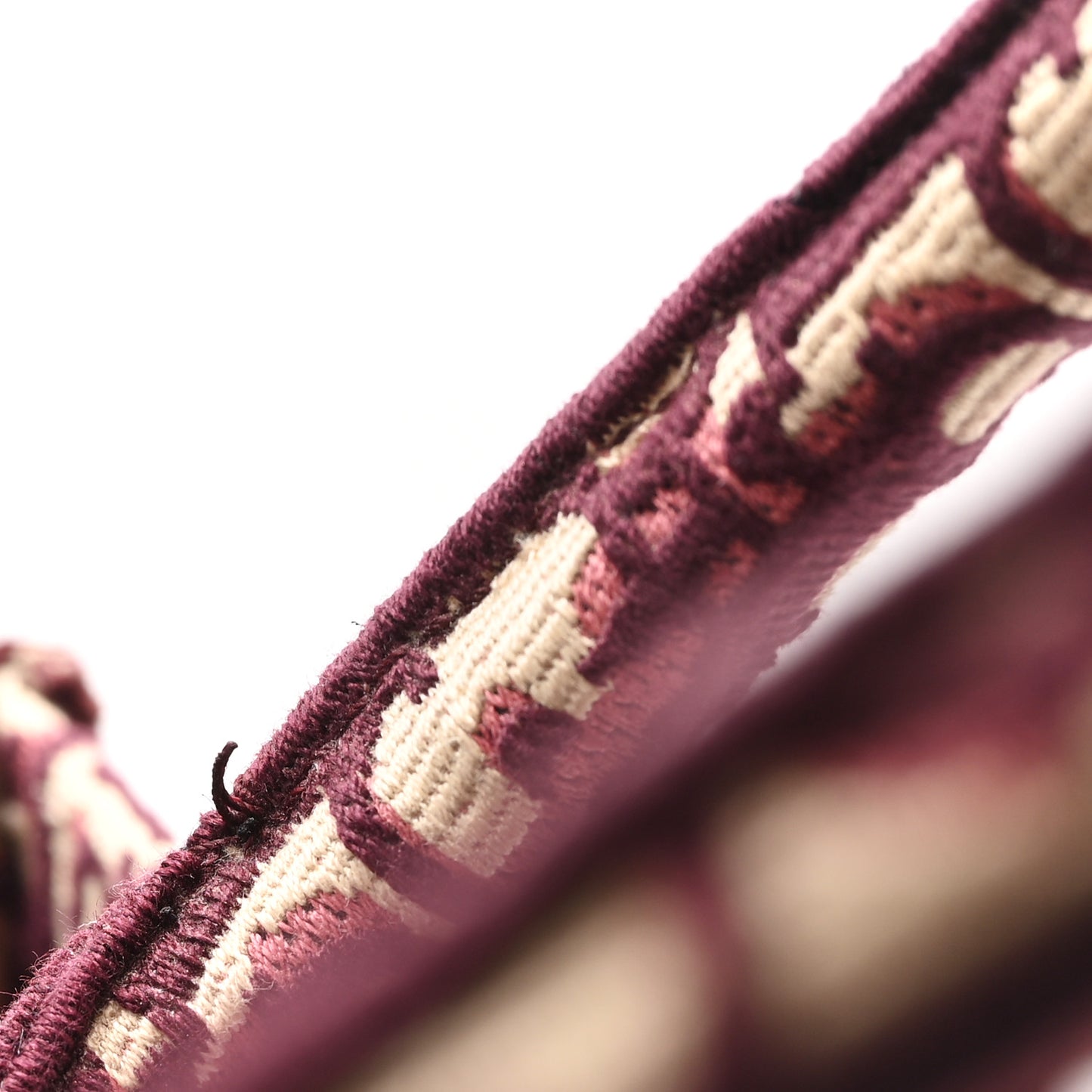 Oblique Medium Book Tote Burgundy Multicolor