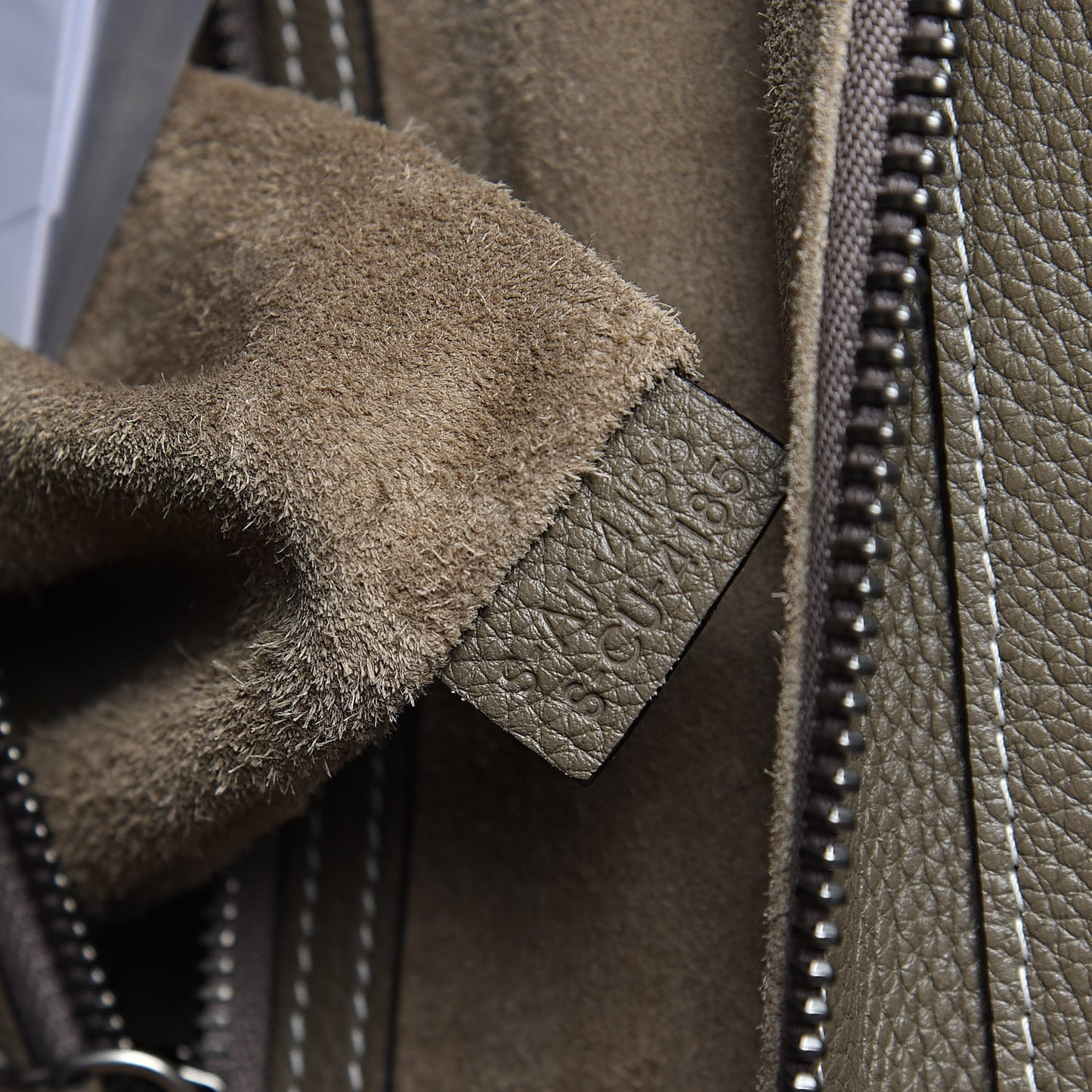 Drummed Calfskin Mini Luggage Souris