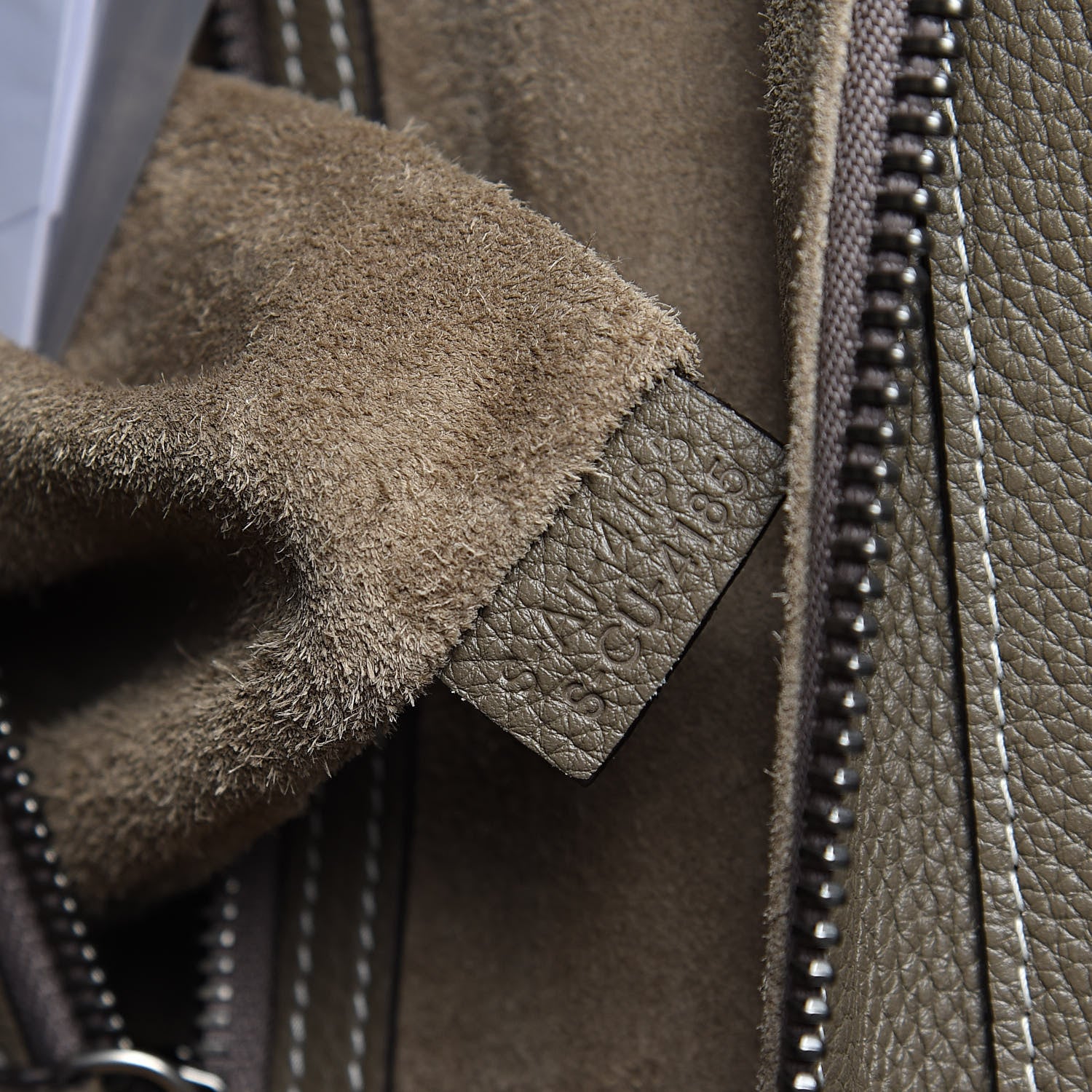 Celine Drummed Calfskin Mini Luggage Souris 7 of 11
