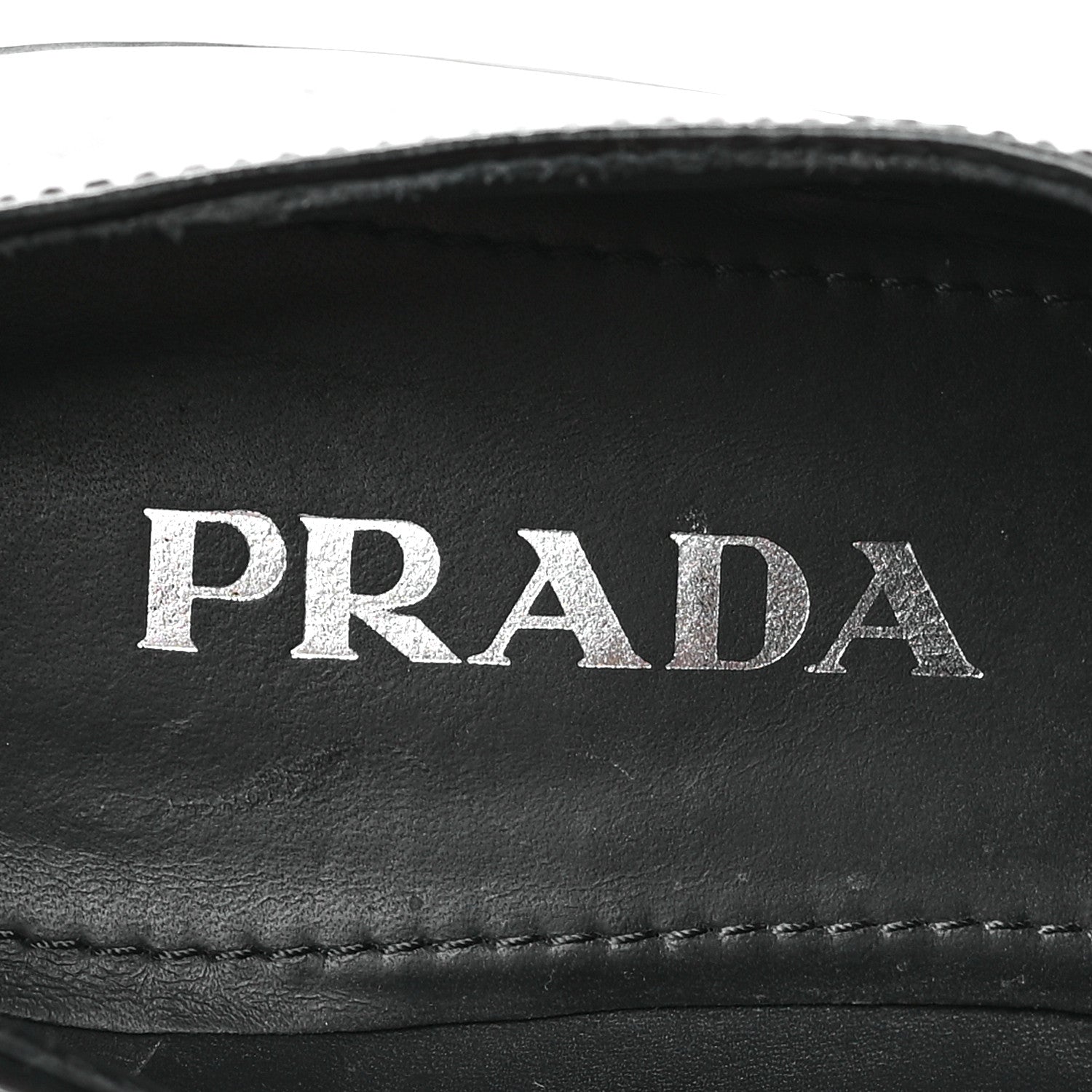 Prada Spazzolato Metal Triangle Logo 50mm Loafers 36.5 Black 7 of 8