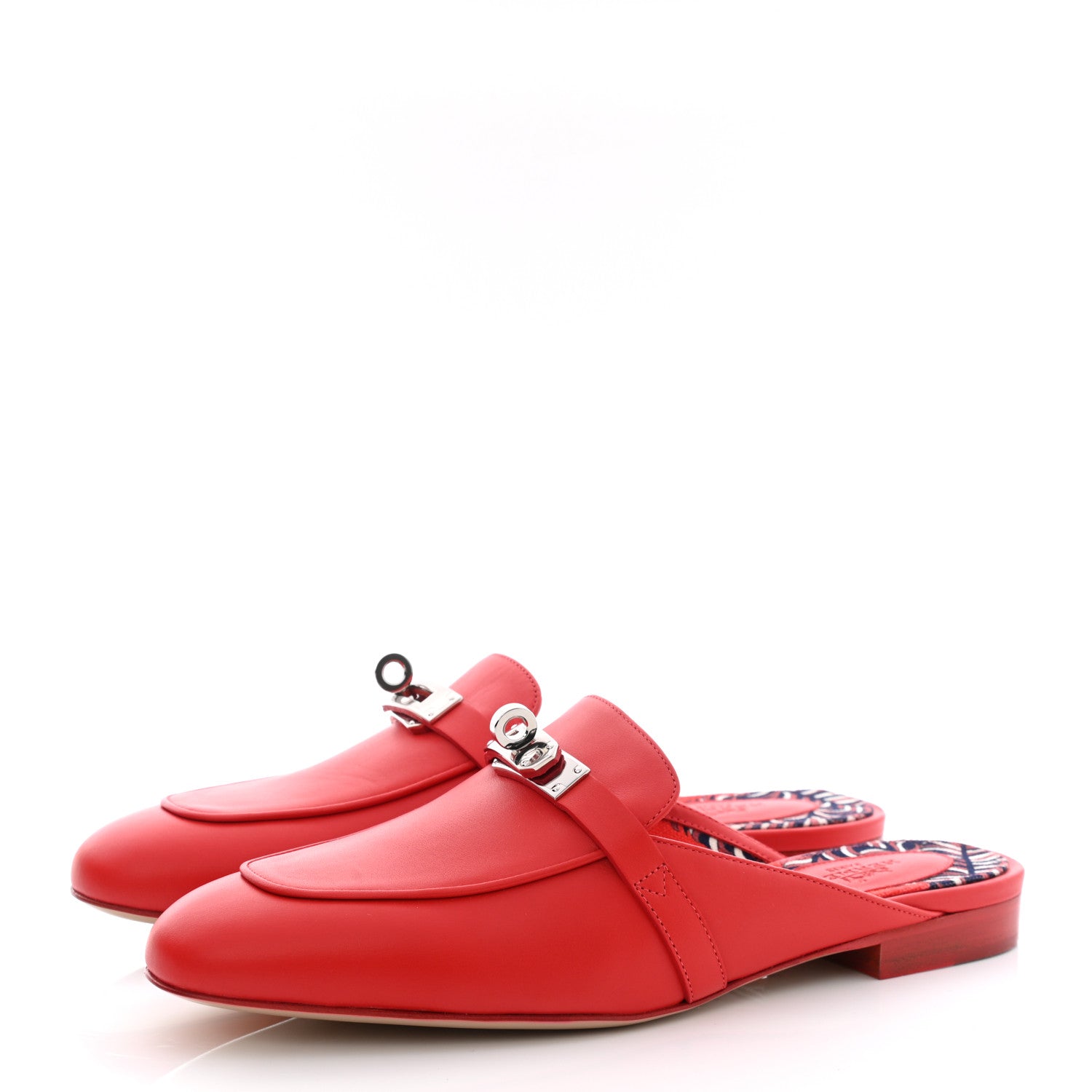 Hermes Goatskin Oz Mules 37 Rouge A Levre 3 of 9