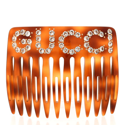 Gucci Resin Crystal Hair Comb Tortoiseshell 1 of 3