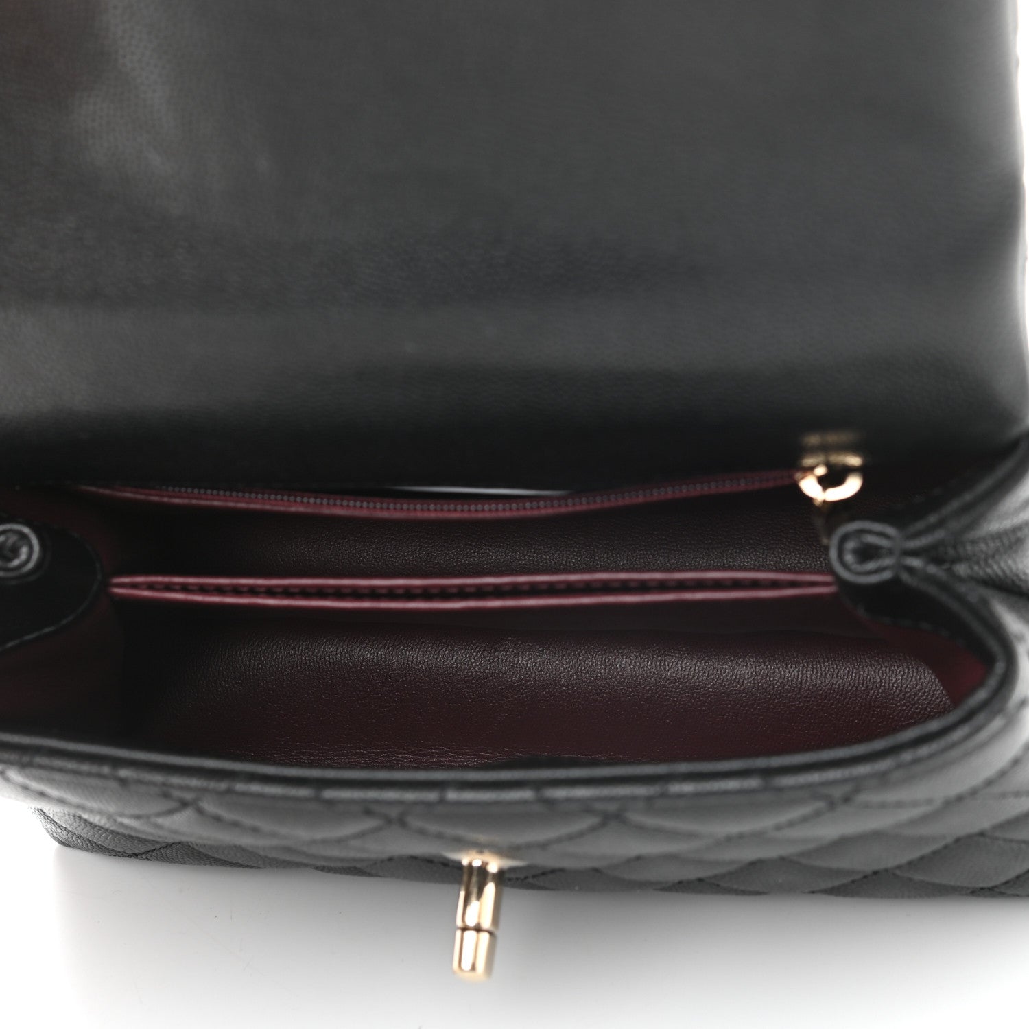 Chanel Caviar Lizard Embossed Quilted Mini Coco Handle Flap Black 5 of 8