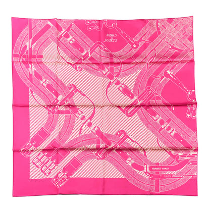 Hermes Silk Mors A Jouets Chemise Scarf 90 Petunia Creme 1 of 5