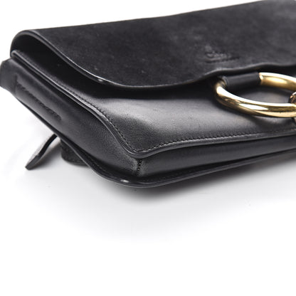 Chloe Suede Calfskin Small Faye Shoulder Bag Black 6 of 7