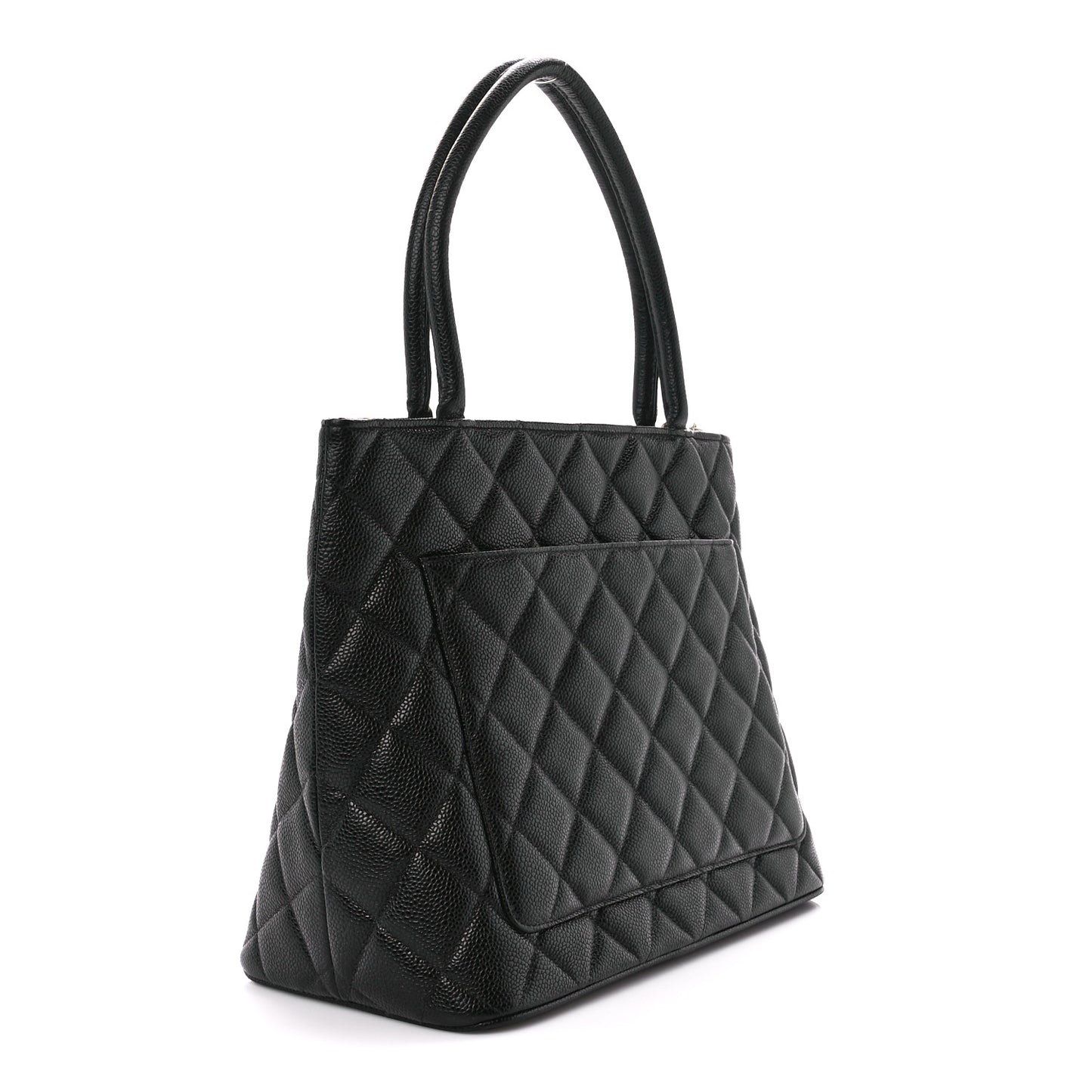 Caviar Quilted Medallion Tote Black