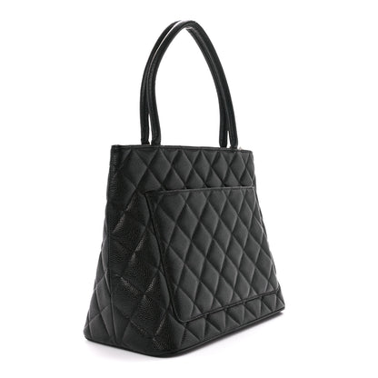 Chanel Caviar Quilted Medallion Tote Black 3 of 10
