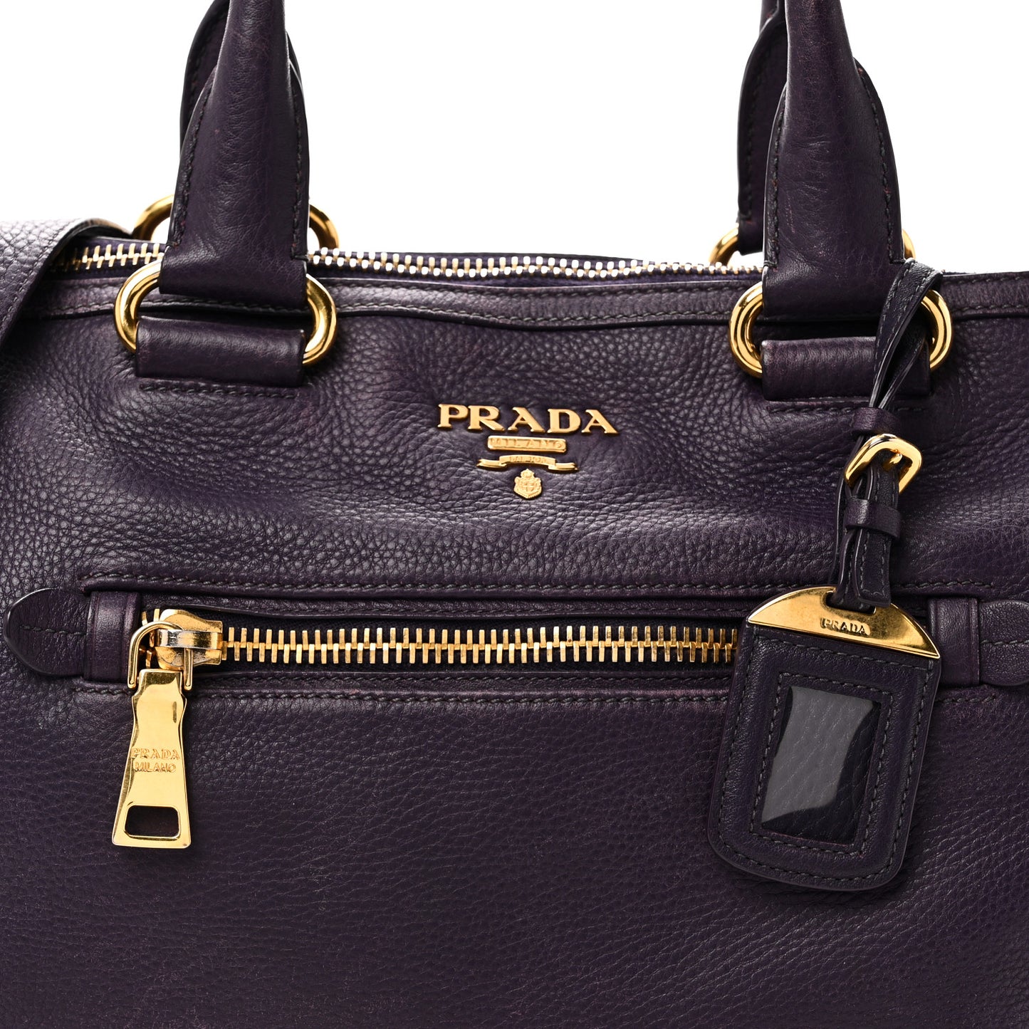 Vitello Daino Shopping Satchel Uva