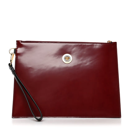 Versace Smooth Calfskin La Medusa Pouch Burgundy 1 of 7