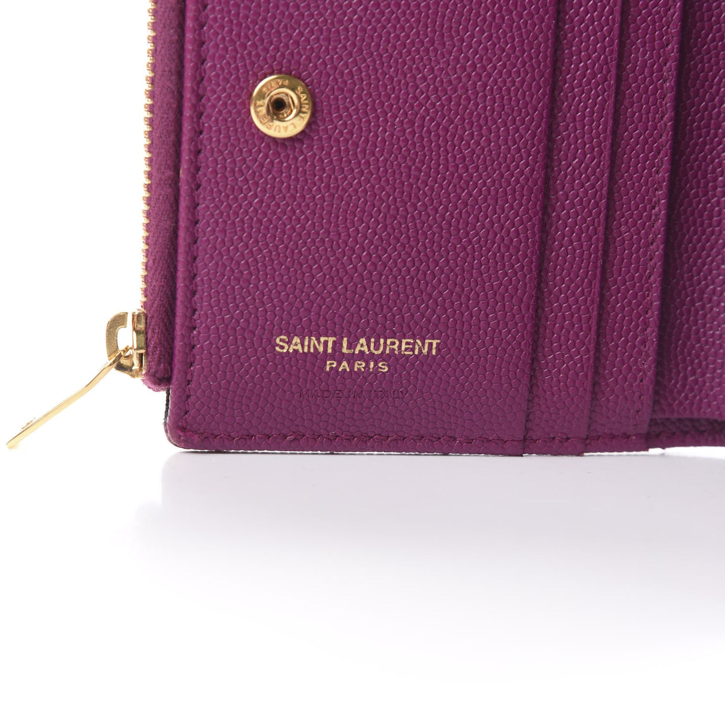 Grain De Poudre Matelasse Chevron Monogram Zipped Card Case Dark Grape