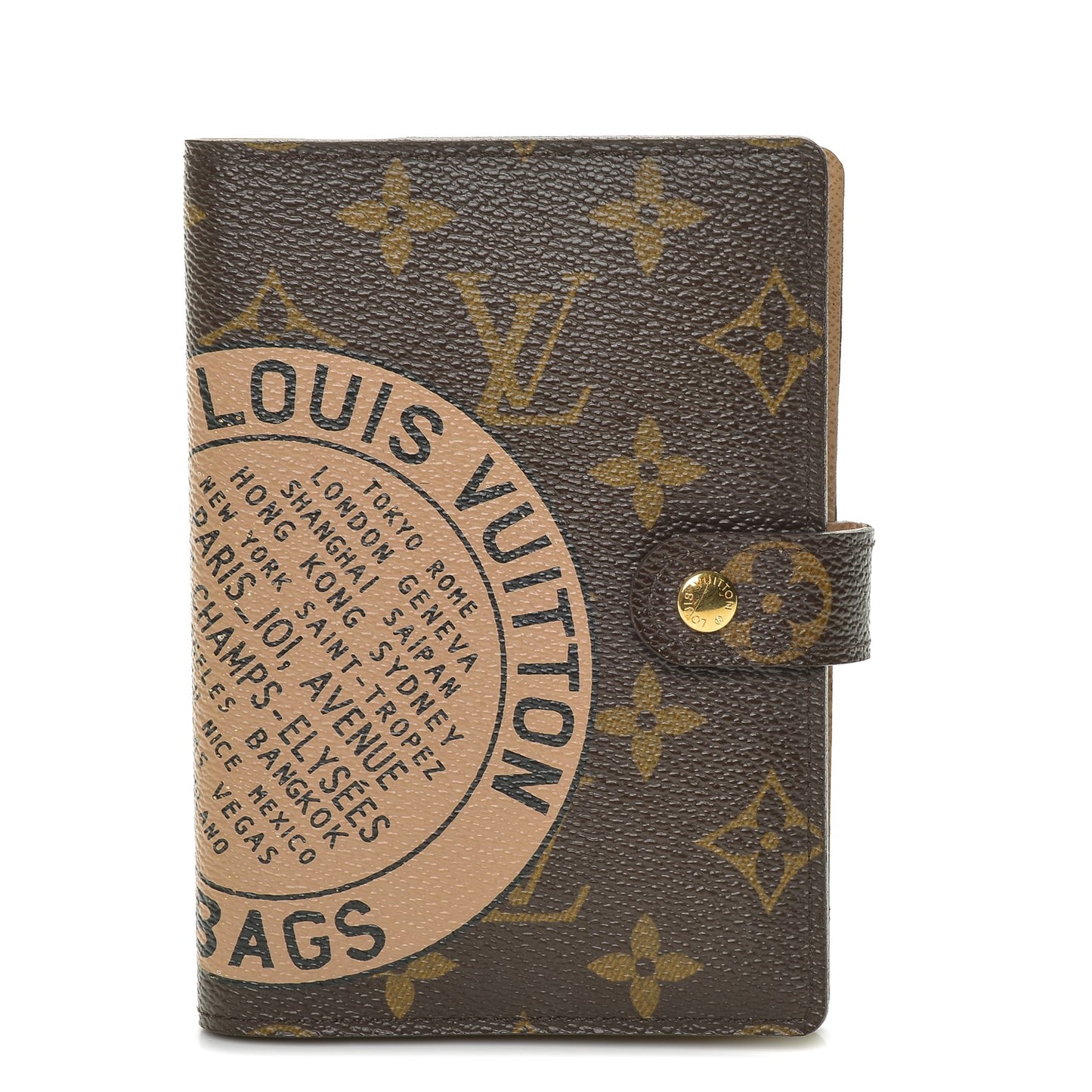 Monogram Complice Trunks and Bags Small Ring Agenda Cover Beige