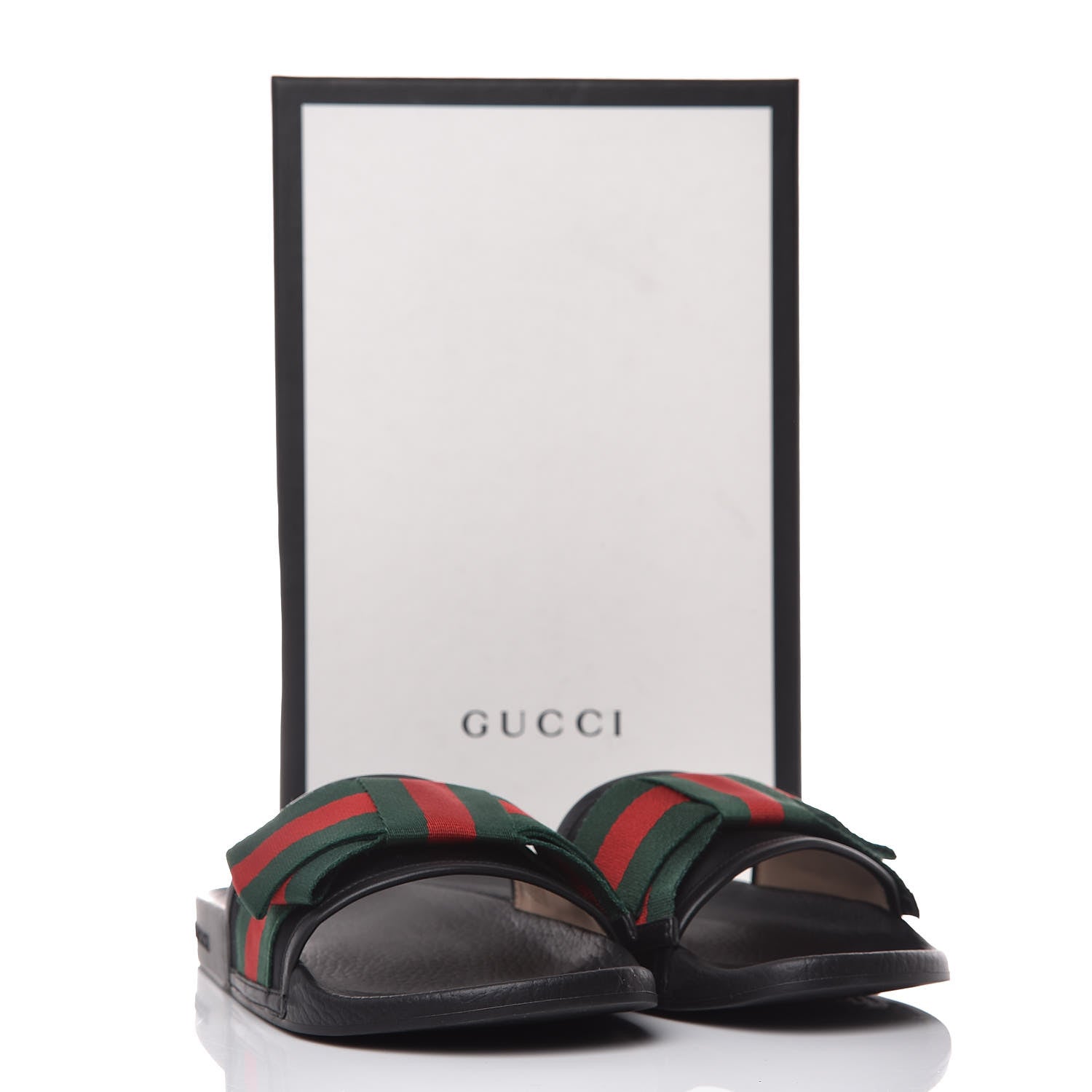 Gucci Satin Web Bow Slide Sandals 39 Black 10 of 10