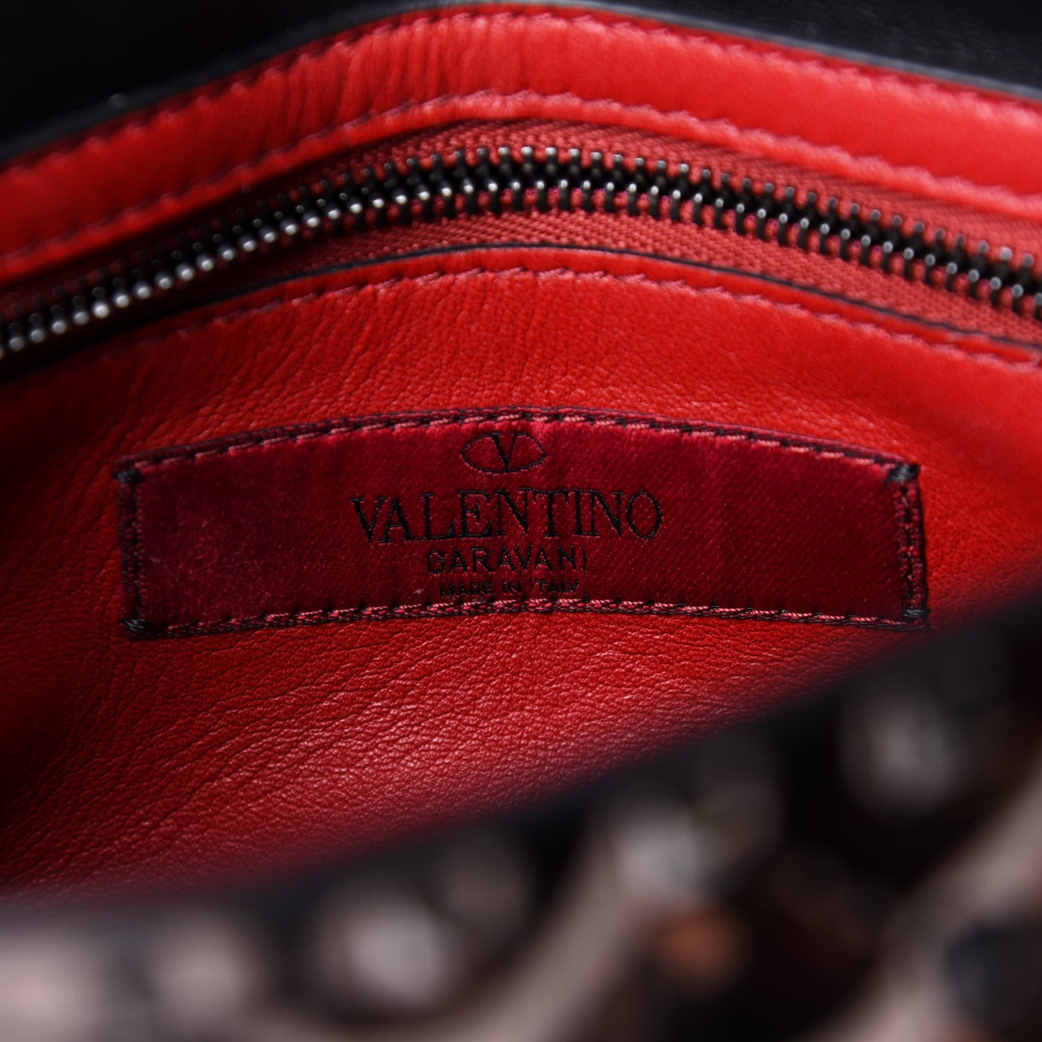 Valentino Garavani Metallic Patent Medium Rockstud Spike Shoulder Bag Rutenio 5 of 8