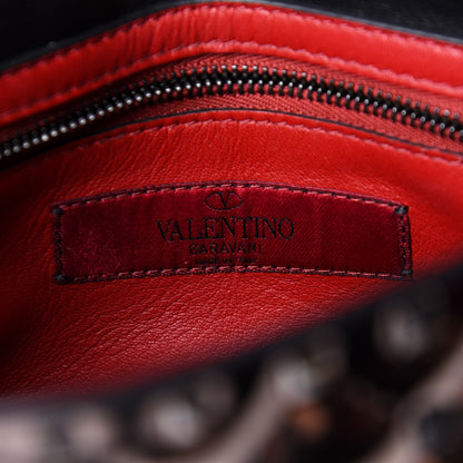 Valentino Garavani Metallic Patent Medium Rockstud Spike Shoulder Bag Rutenio 5 of 8