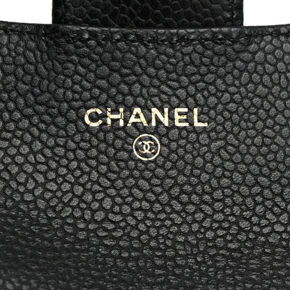 Chanel Caviar Quilted Flap Card Holder Wallet Black 11 of 18
