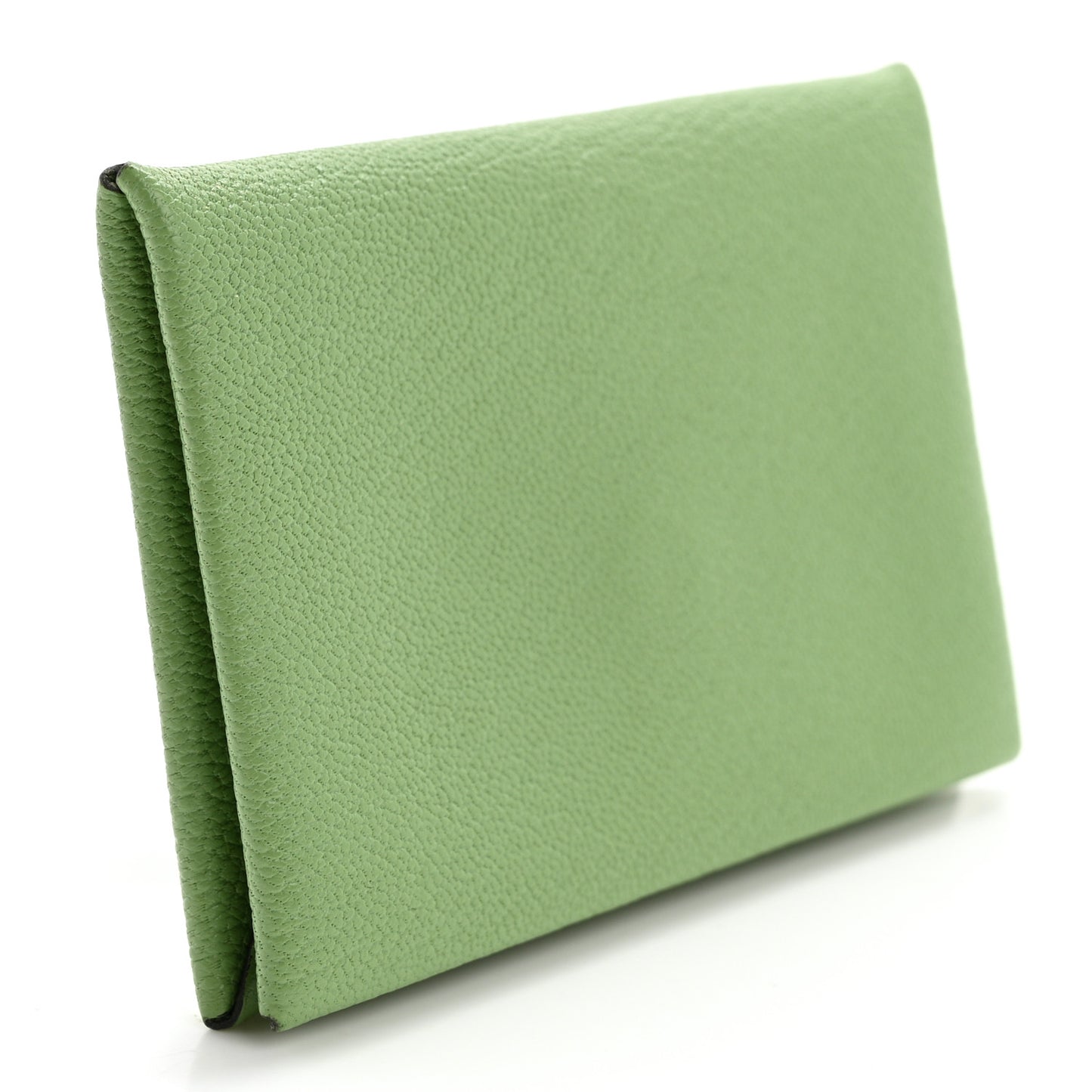 Chevre Mysore Calvi Card Case Vert Criquet