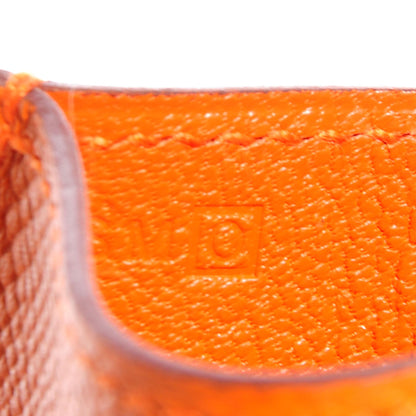 Hermes Epsom Diabolo Card Holder Case Orange 7 of 8