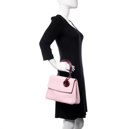 Christian Dior Metallic Patent Smooth Calfskin Small Be Dior Flap Pink Fuchsia 2 of 19