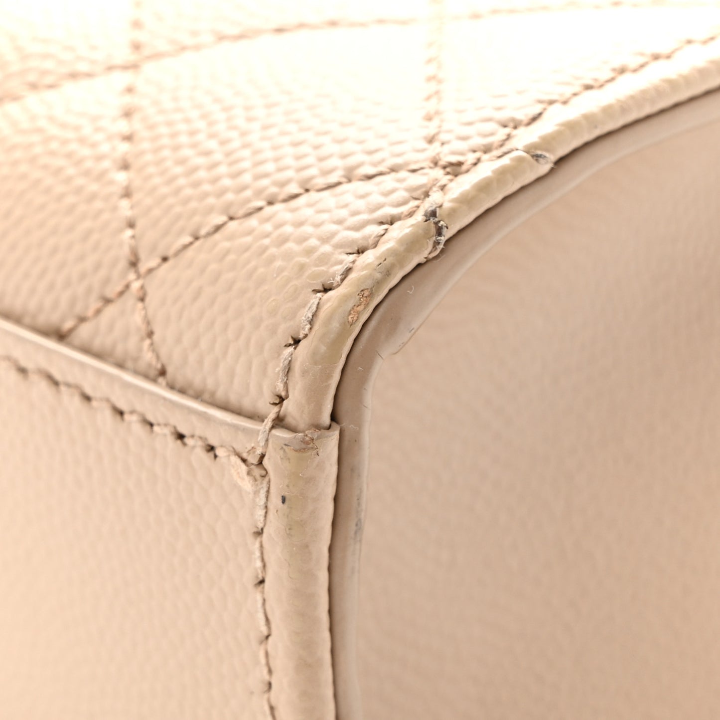 Grain De Poudre Textured Mixed Matelasse Medium Triquilt Monogram Satchel Dark Beige