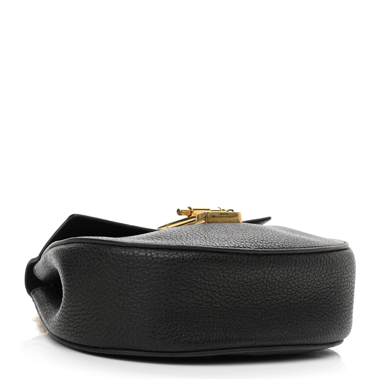 Goatskin Mini Drew Shoulder Bag Black