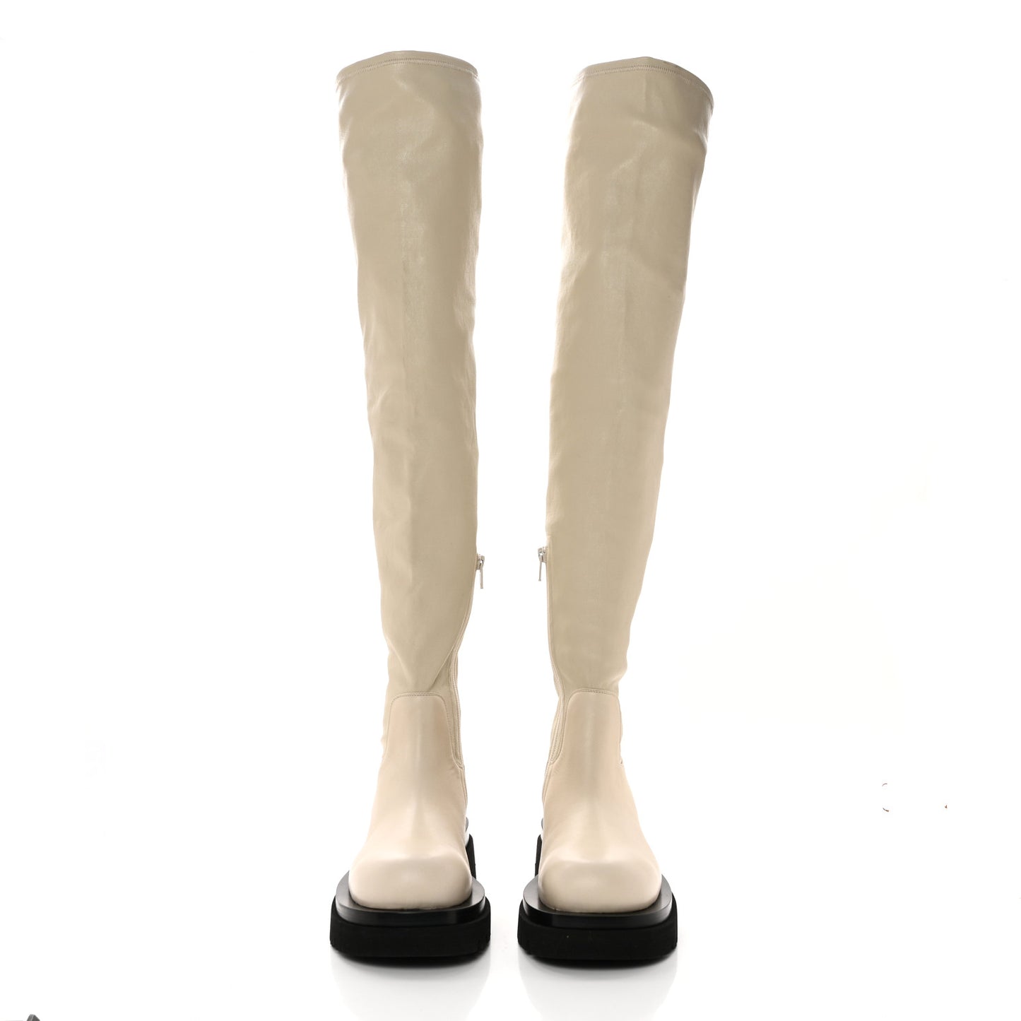 Calfskin The Lug 55mm Over The Knee Boots 39 Sea Salt