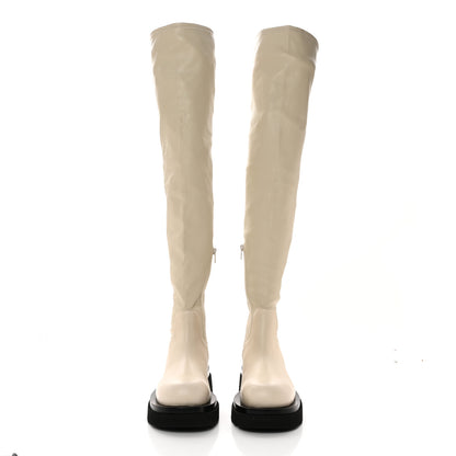 Bottega Veneta Calfskin The Lug 55mm Over The Knee Boots 39 Sea Salt 2 of 9
