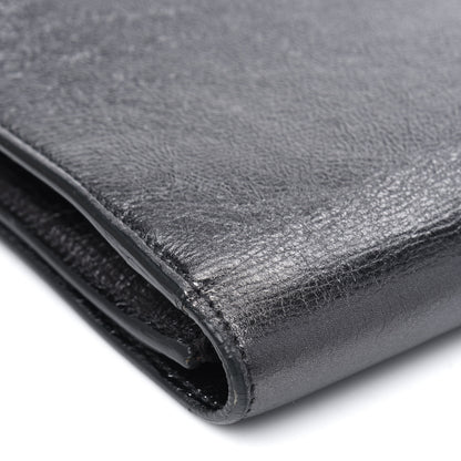 Saint Laurent Metallic Calfskin Monogram Large Belle De Jour Clutch Dark Silver 15 of 22