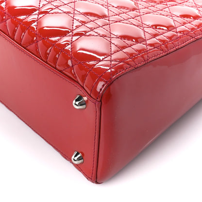 Christian Dior Patent Cannage Large Lady Dior Red 11 of 11